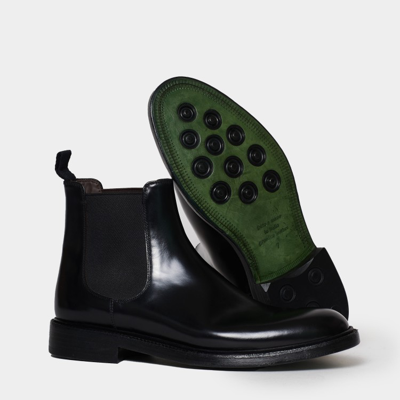 Shop Green George Chelsea-type Ankle Boot With Side Elastics In Black