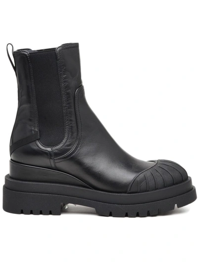Shop Premiata Black Leather Ankle Boot