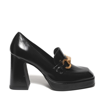 Shop Chantal Black Moccasin With Gold Clamp
