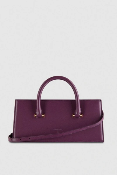 Shop Patrizia Pepe Purple Leather Shoulder Bag