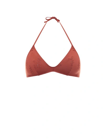 Shop Chloe X Eres Lycra Bikini Top In Brown