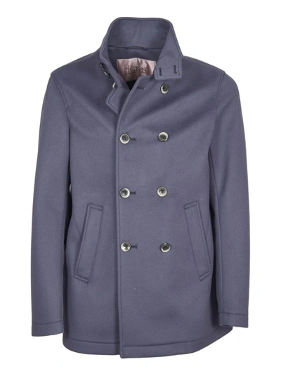 Shop Herno Double-breasted Jacket In Blue