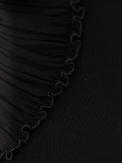 Shop Pinko Stretch Viscose Dress With Georgette Detail In Black
