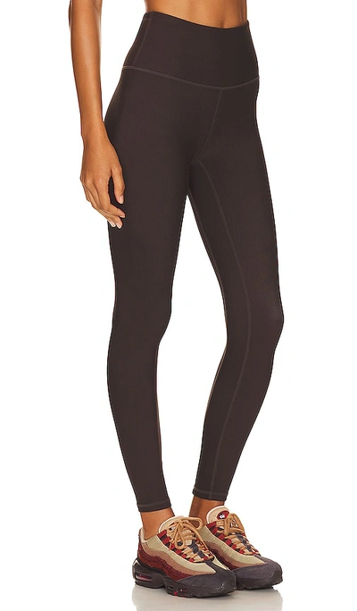 Shop Varley Let's Move Rib High Legging In Chocolate