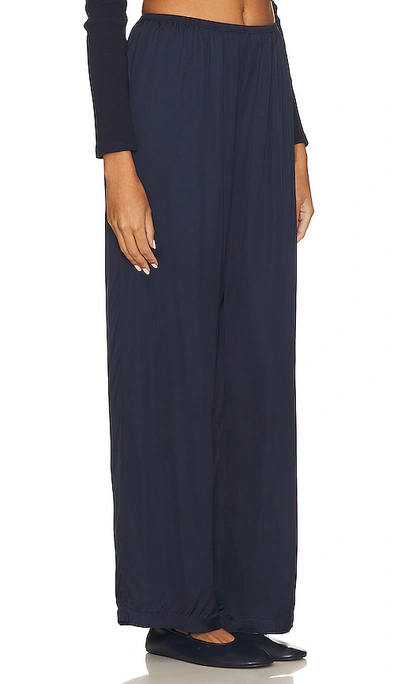 Shop Donni Silky Simple Pant In Navy