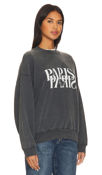 Shop Anine Bing Jaci Paris Sweatshirt In Black