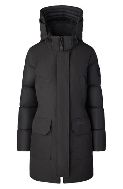 Shop Canada Goose Paradigm Trillium Black Label Mixed Media Water Repellent 750 Fill Power Down Parka In Black - Noir