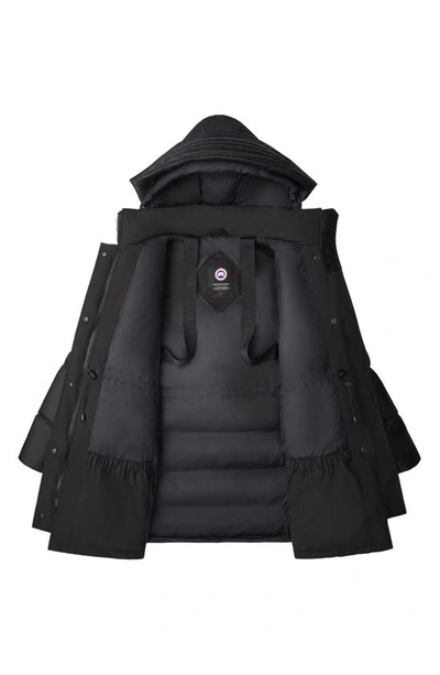 Shop Canada Goose Paradigm Trillium Black Label Mixed Media Water Repellent 750 Fill Power Down Parka In Black - Noir