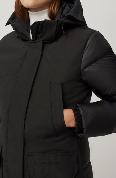 Shop Canada Goose Paradigm Trillium Black Label Mixed Media Water Repellent 750 Fill Power Down Parka In Black - Noir