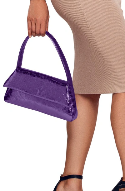 Shop Liselle Kiss Elliot Leather Top Handle Bag In Violet