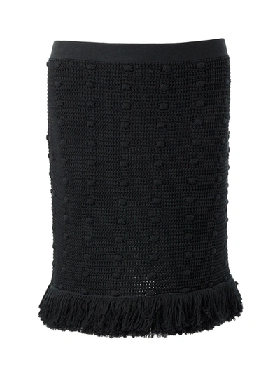 Shop Bottega Veneta Knitted Black Skirt