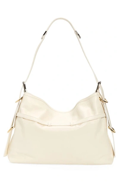 Givenchy Off-white Medium Voyou Bag In Ivory