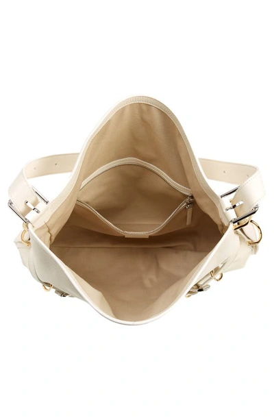 Shop Givenchy Medium Voyou Leather Hobo In Ivory