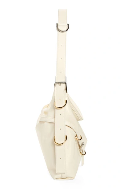 Shop Givenchy Medium Voyou Leather Hobo In Ivory