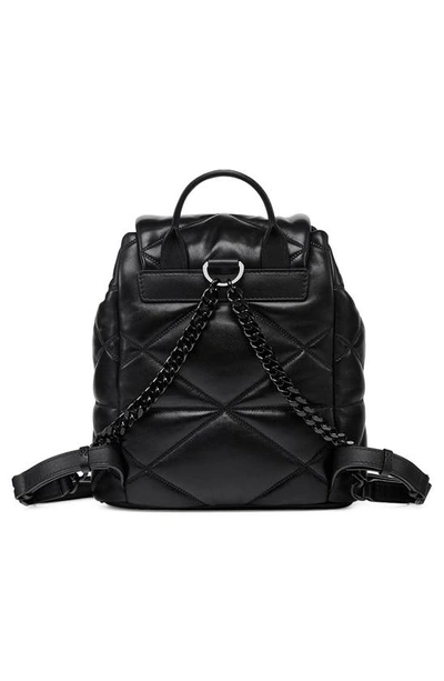 Shop Mcm Mini Travia Quilted Leather Backpack In Black