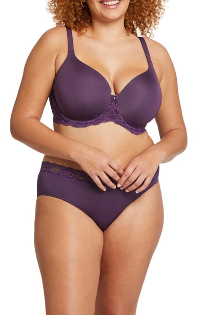 Shop Montelle Intimates Pure Plus Underwire T-shirt Bra In Pinot