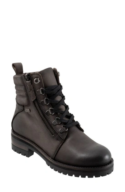 Shop Softwalk Everett Combat Boot In Black Distress