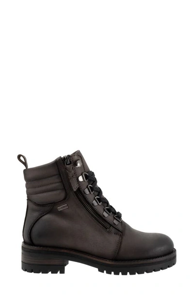 Softwalk Everett Combat Boot In Black Distress