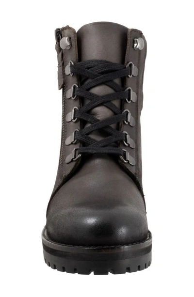 Softwalk Everett Combat Boot In Black Distress