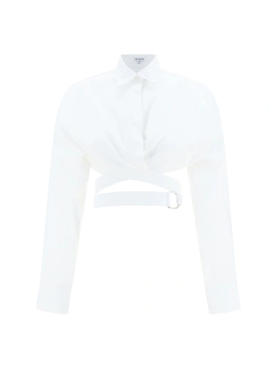 Shop Alaïa Japanese Shirt In Blanc