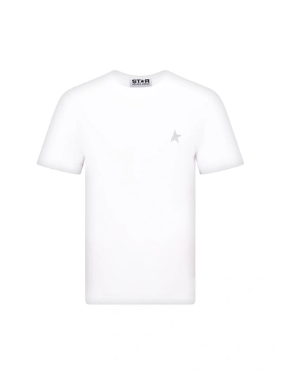 Shop Golden Goose T-shirt In White/silver