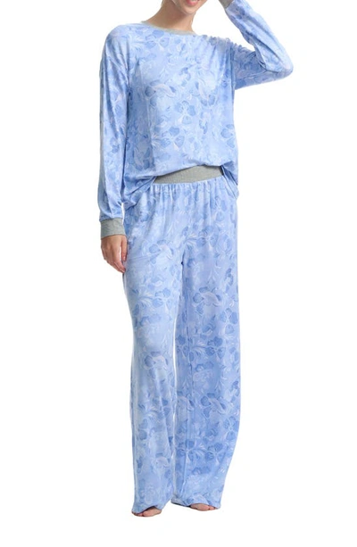 Shop Splendid Print Long Sleeve Pajamas In Dotted Multi Floral
