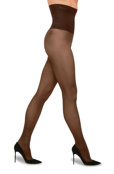 Shop Wolford Fatal High Waist Tights In Umber