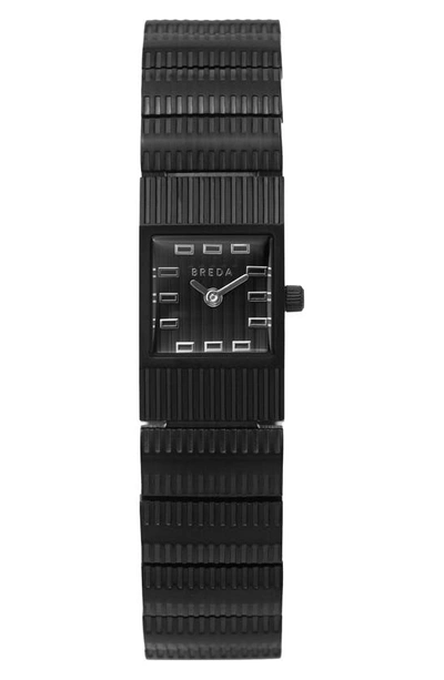 Shop Breda Groove Square Bracelet Watch, 16mm In Black