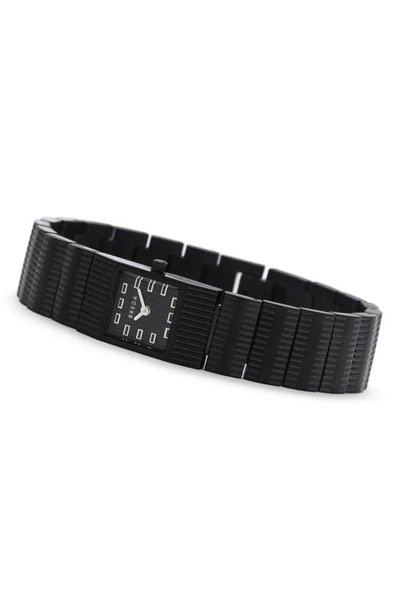 Shop Breda Groove Square Bracelet Watch, 16mm In Black