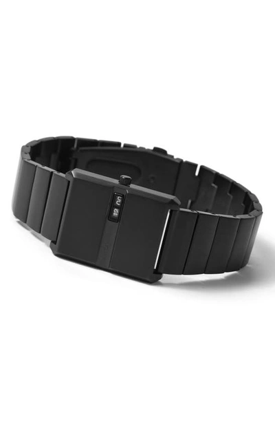 Breda Pulse Stainless Steel Metal Bracelet Quartz Watch In Black, Men's At Urban Outfitters In Black