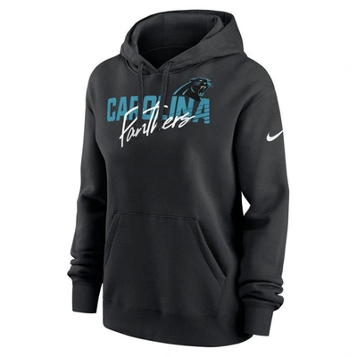 Shop Nike Black Carolina Panthers Wordmark Club Fleece Pullover Hoodie