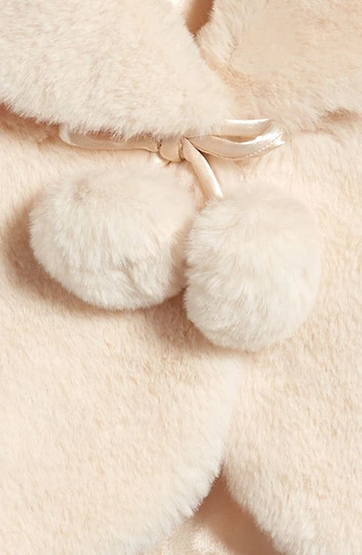 Shop Bcbg Kids' Faux Fur Fleece Bolero Jacket In Egret