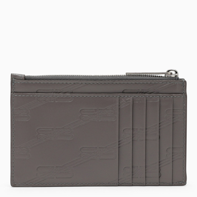 Shop Balenciaga Grey Leather Card Case