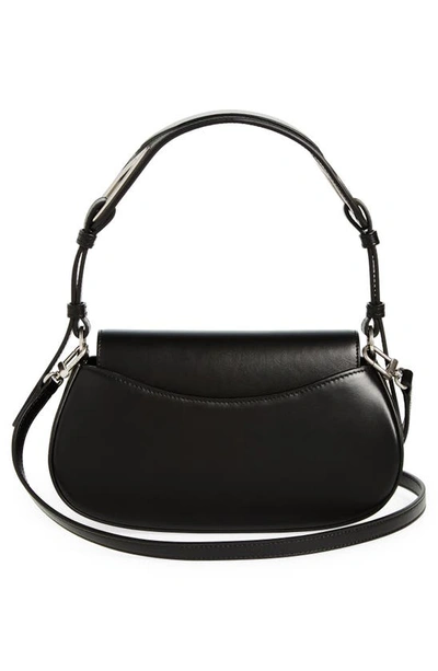 Shop Off-white Clam Calfskin Leather Shoulder Bag In Black