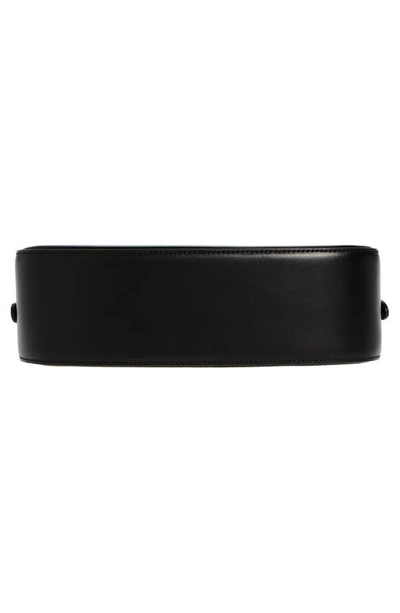 Shop Off-white Clam Calfskin Leather Shoulder Bag In Black