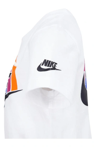 Shop Nike Kids' Wilderness Futura Logo Graphic T-shirt In White