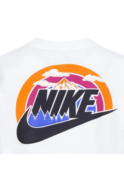 Shop Nike Kids' Wilderness Futura Logo Graphic T-shirt In White