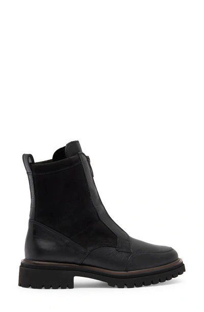 Paul Green Sheridan Lug Zip Bootie In Black Combo