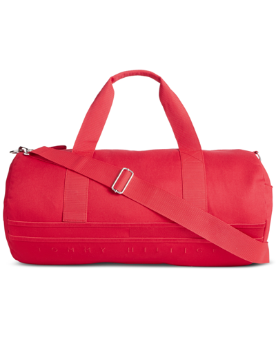 Shop Tommy Hilfiger Men's Gino Monochrome Duffle Bag In Apple Red