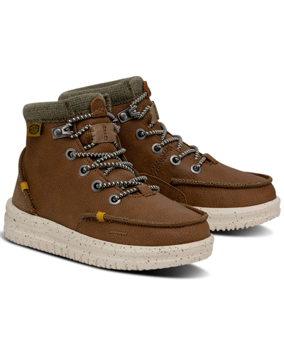 Shop Hey Dude Big Kids Bradley Leather Boots From Finish Line In Brown