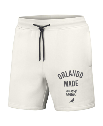 Shop Staple Men's Nba X  Cream Orlando Magic Heavyweight Fleece Shorts
