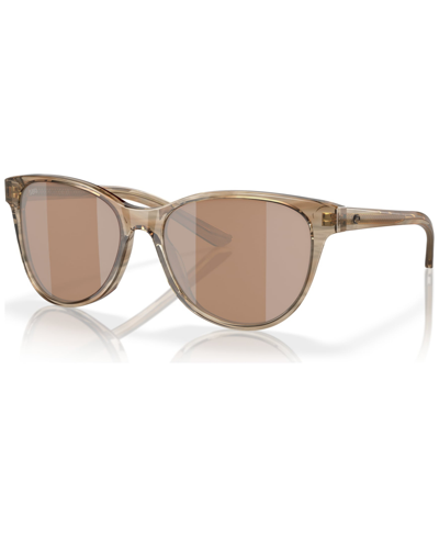 Costa Del Mar Catherine Shlws Copr Slvr Mir 580g  Cat Eye Polarized Sunglasses In Shallows