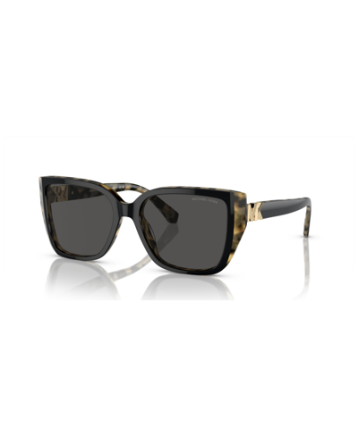 Shop Michael Kors Women's Acadia Sunglasses Mk2199 In Bi-layer Black,amber Tortoise