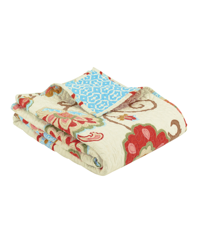 Shop Levtex Ashbury Spring Jacobean Floralâ Quilted Throw, 50" X 60" In Multi
