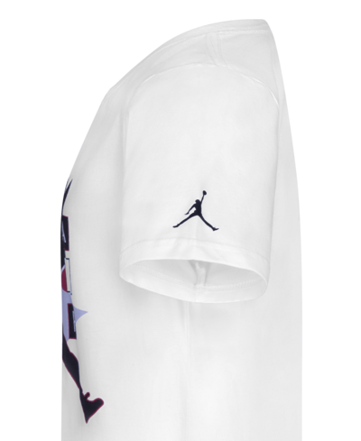 Shop Jordan Big Boys Air Diamonds Short Sleeve T-shirt In White