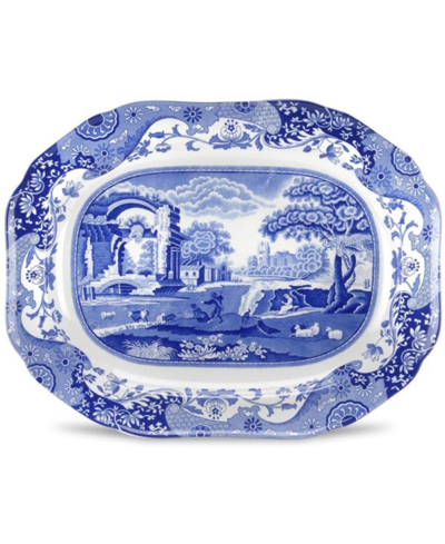 Spode Italian Serving Bowl And Platter Set, 2 Piece In Blue