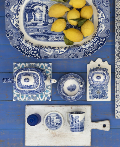 Spode Italian Serving Bowl And Platter Set, 2 Piece In Blue