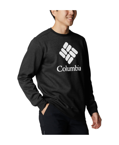 Shop Columbia Men's Gem Logo Trek Crew Sweatshirt In Dark Stone,col