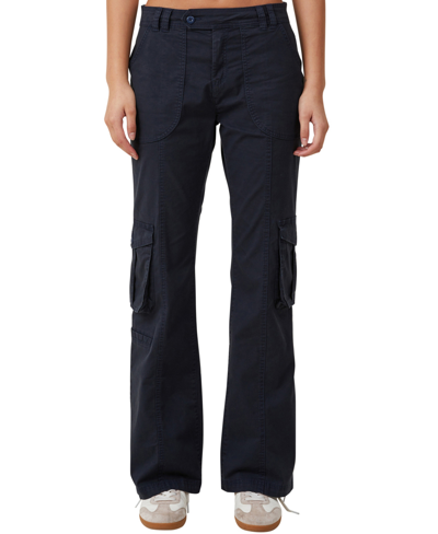 Shop Cotton On Women's Bootleg Cargo Flare Pants In Cool Navy