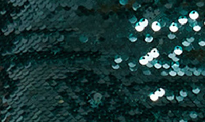 Dress The Population Carson Sequin Long Sleeve Jumpsuit In Deep Emerald